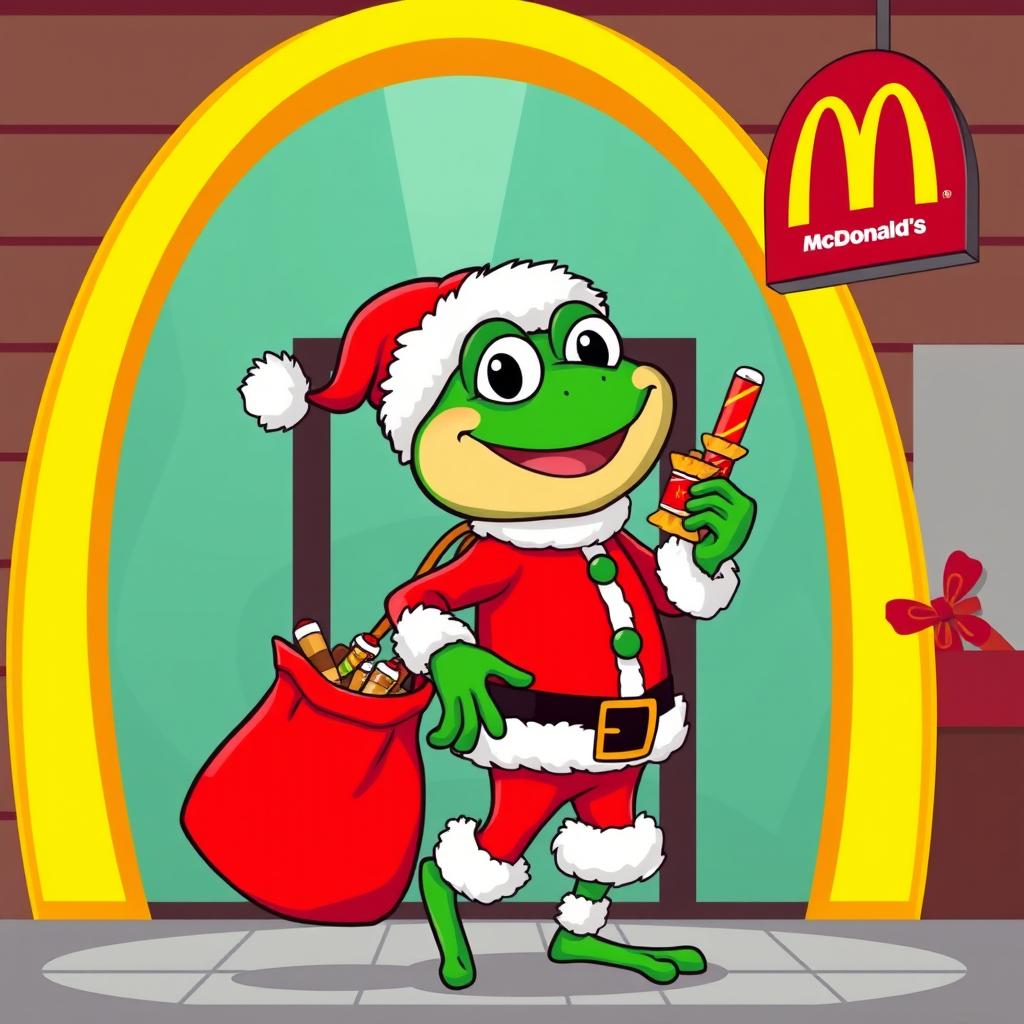 Jolly Santa Pepe at McDonalds