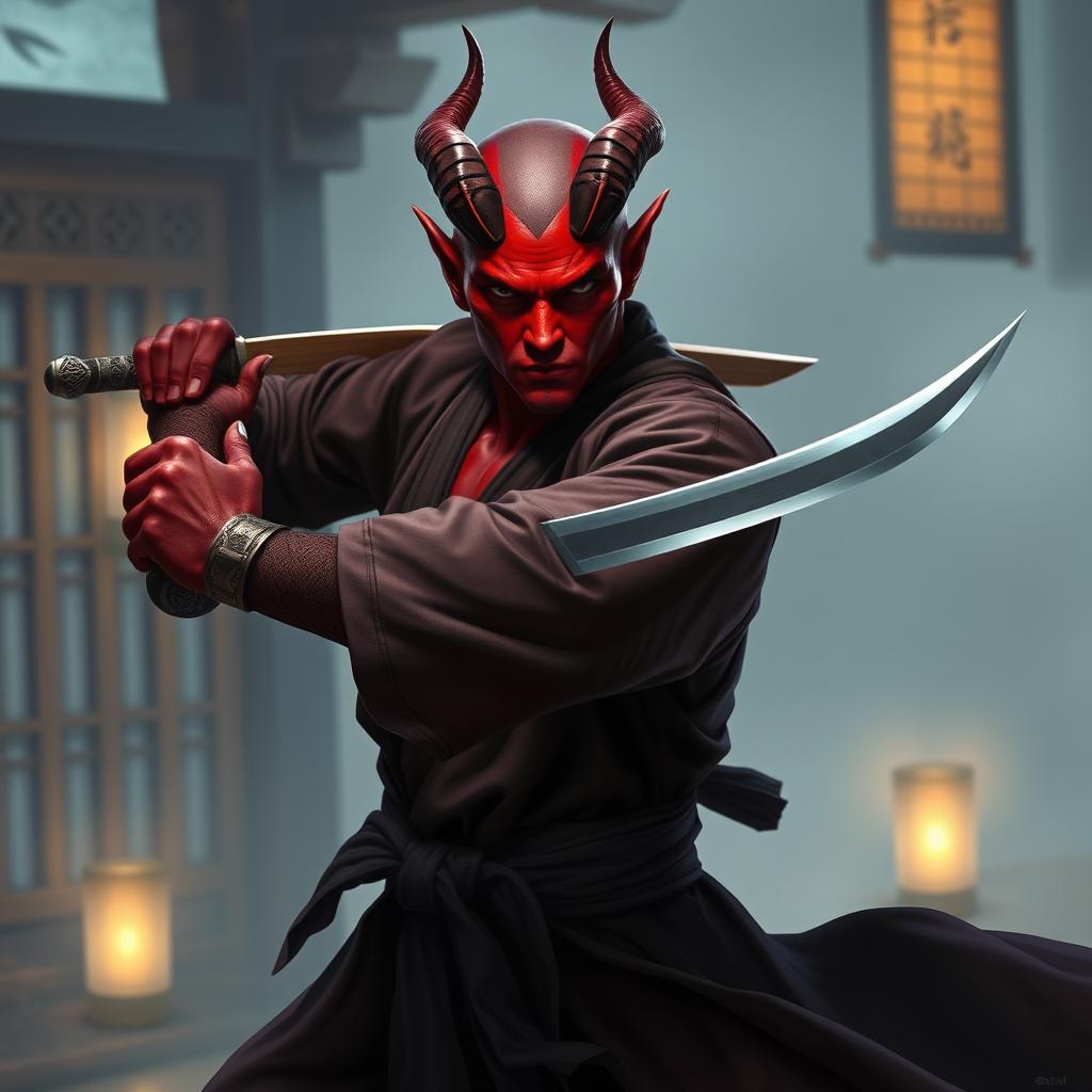 Unleash Your Imagination: Striking Tiefling Monk