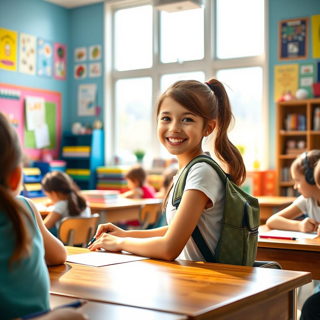 Joyful Classroom Adventures: A Colorful School Scene