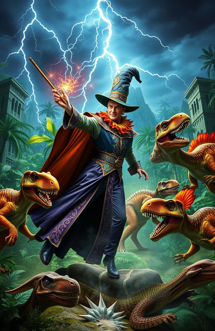 Epic Duel: Magician vs. Dinosaurs