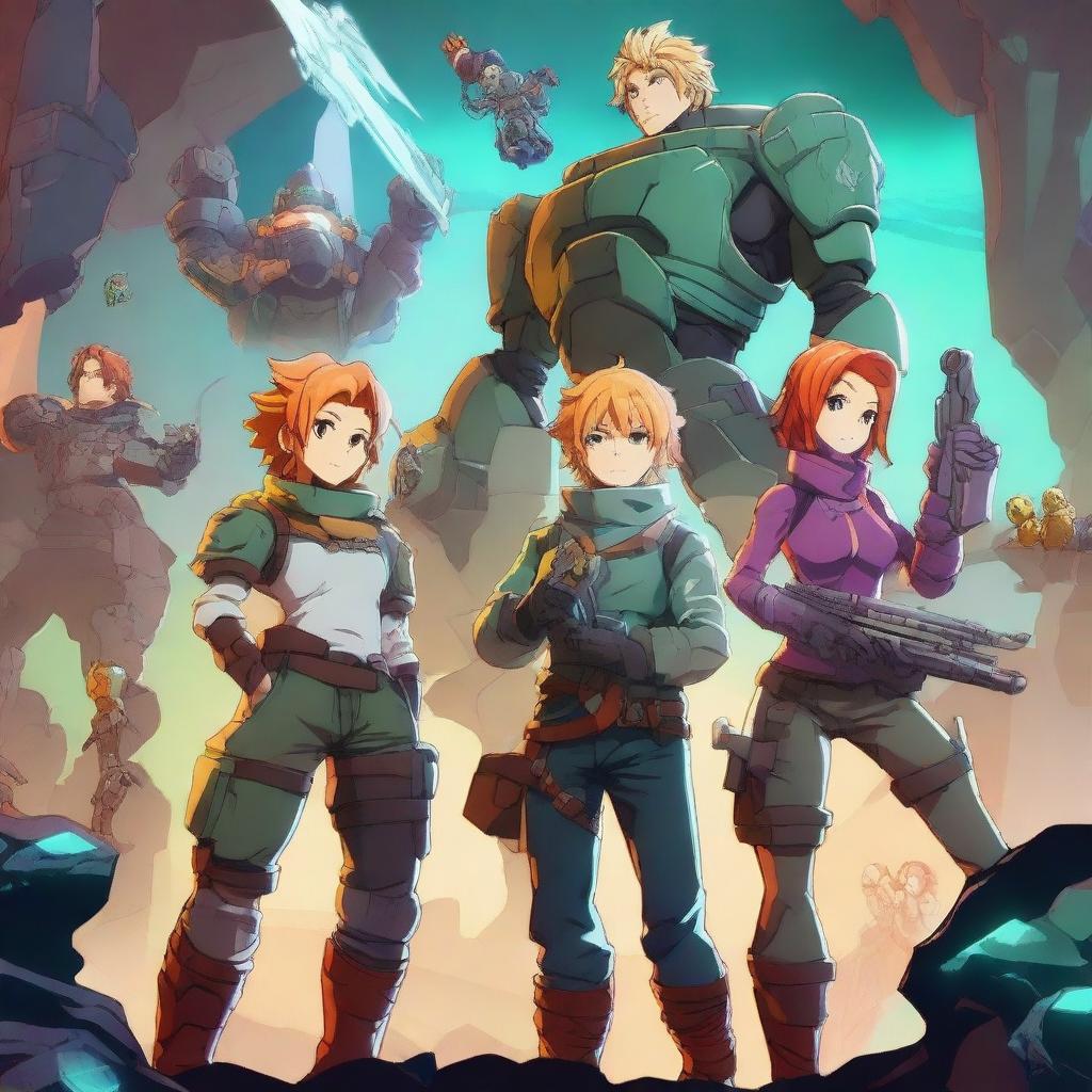 Team Up! Anime-Style Deep Rock Galactic Team