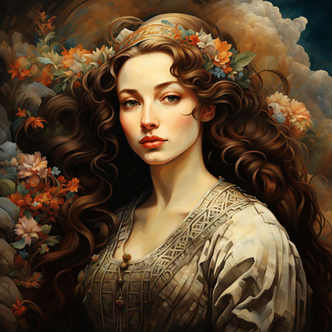 Vibrant Renaissance Portrait of a Noblewoman