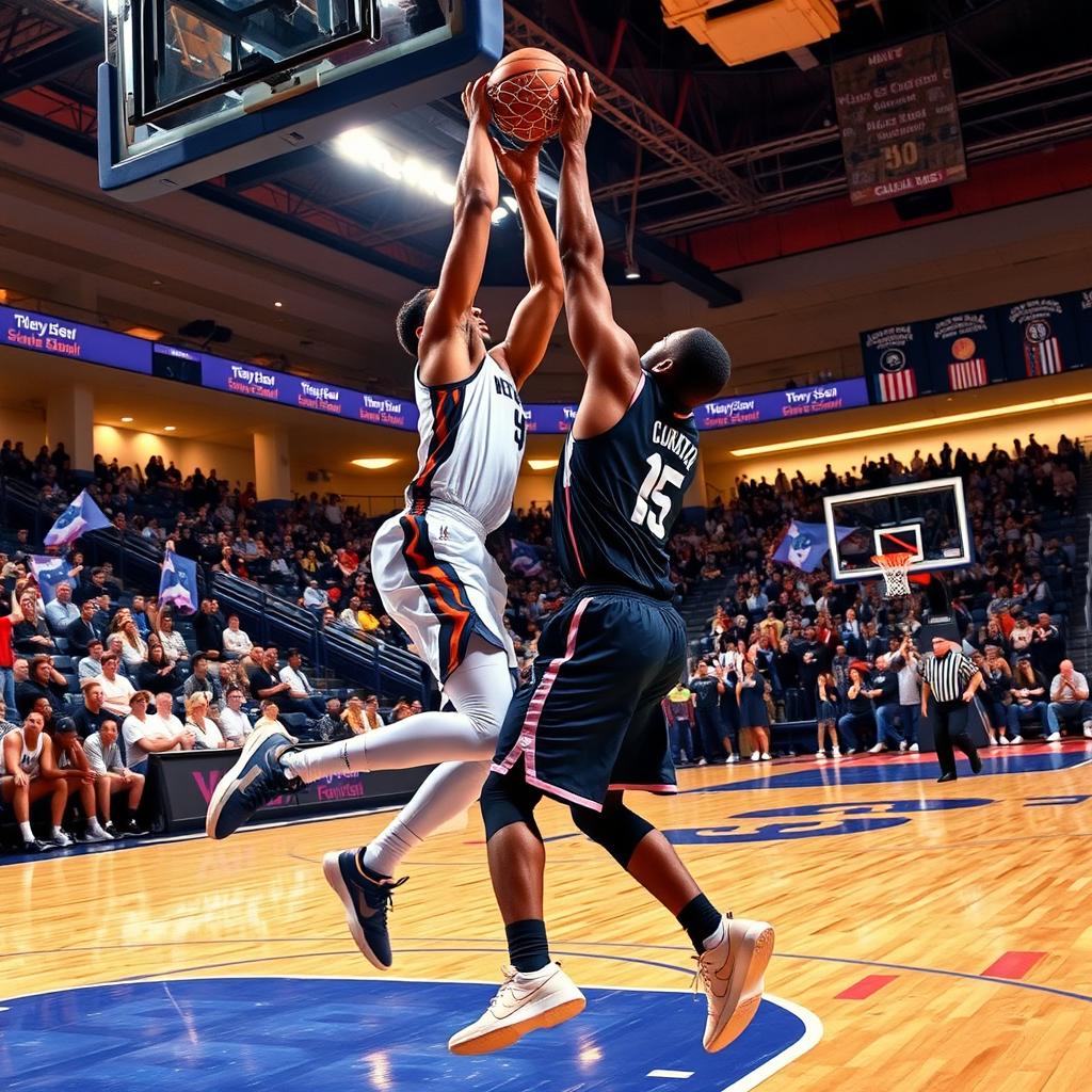 Game On: Intense Basketball Action