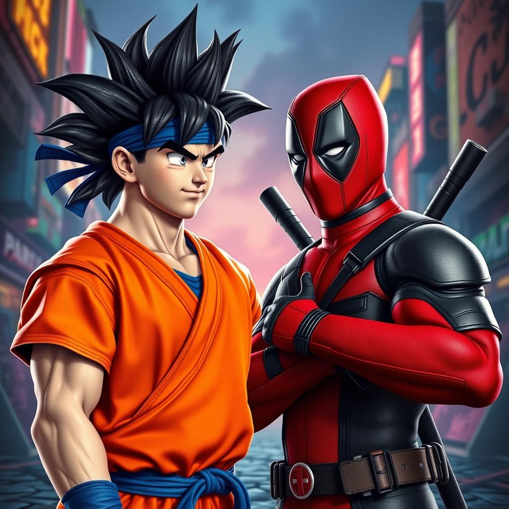 Epic Showdown: Goku vs. Deadpool
