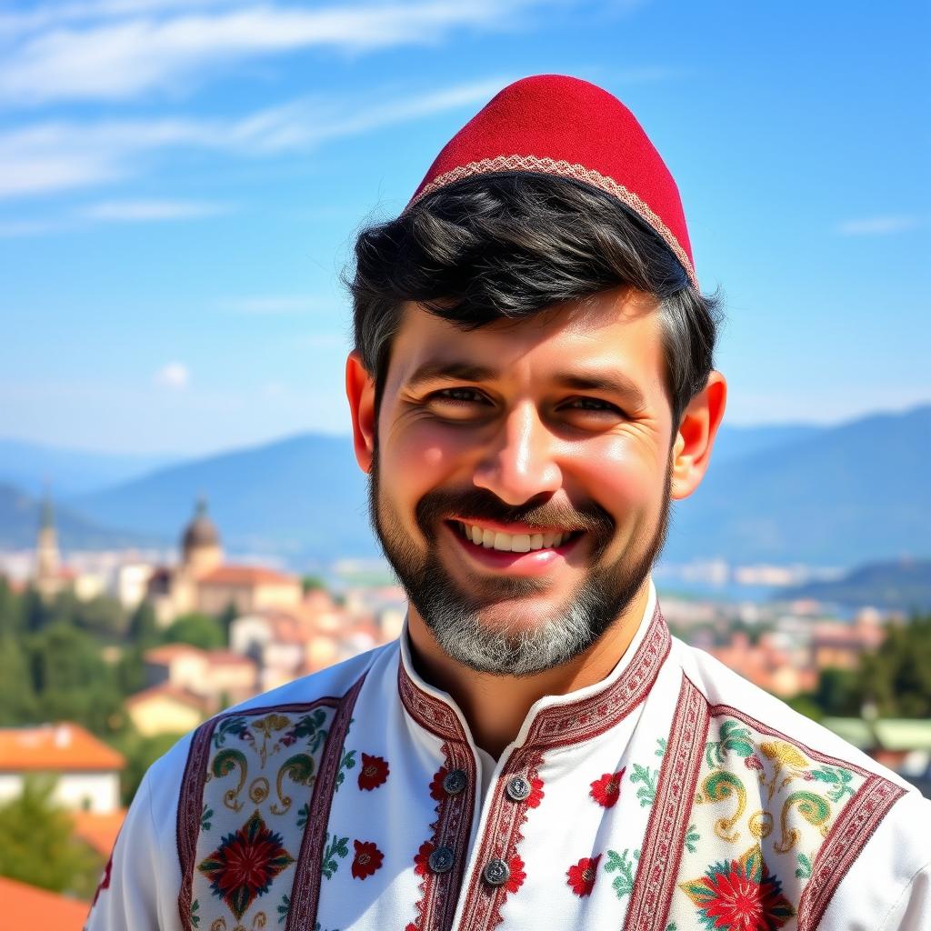 Celebrating Heritage: Bosnian Man in Traditional Attire