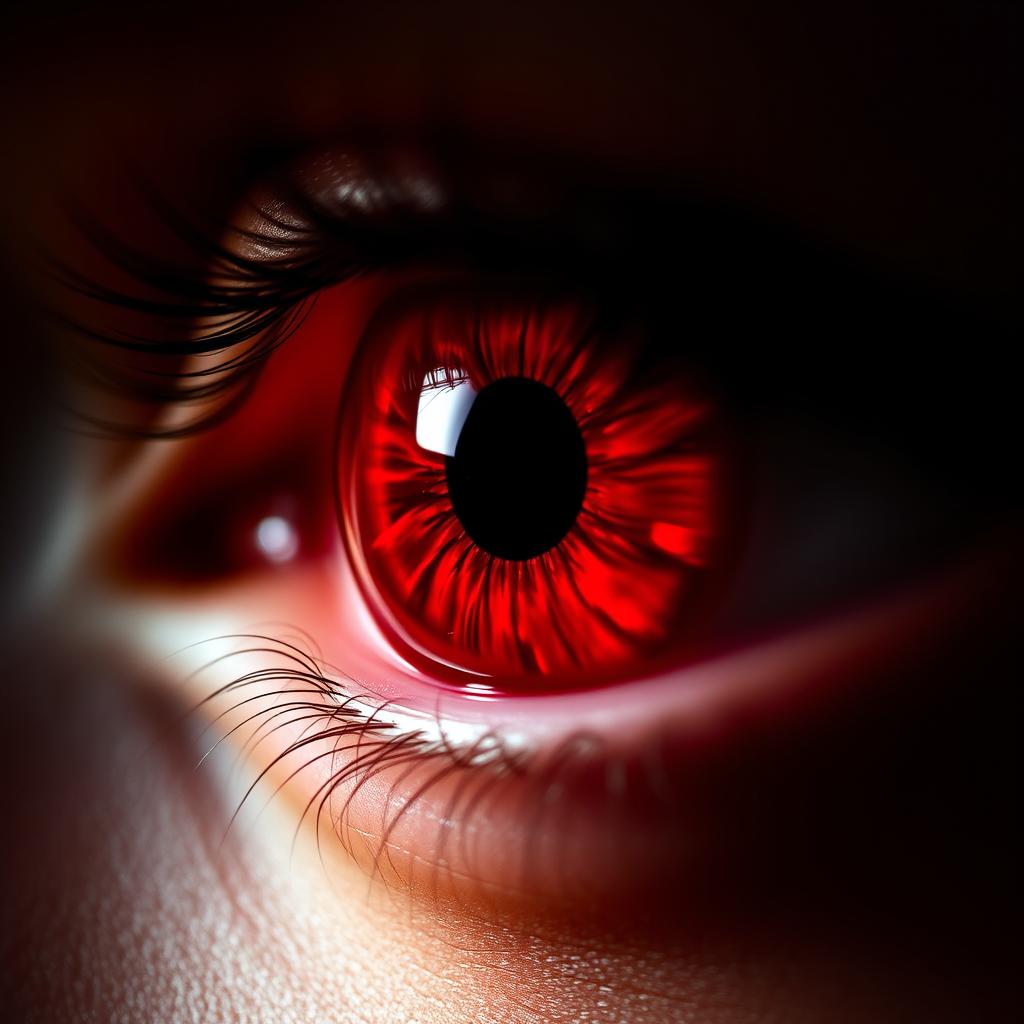 Glimpse the Mystique: Striking Red Eye