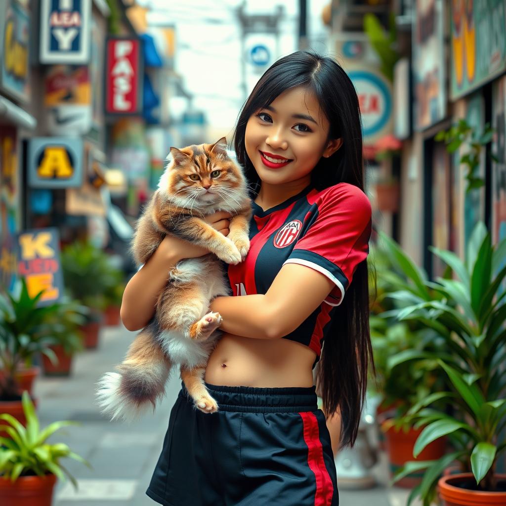 Chic Style: AC Milan Crop Top & Mini Skirt