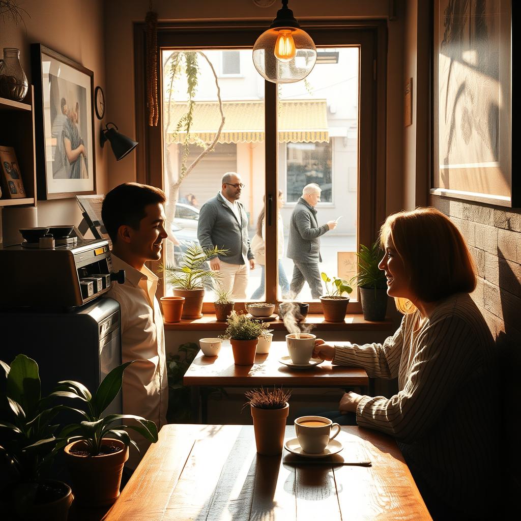 Cozy Up: Rustic Coffee Shop Ambiance