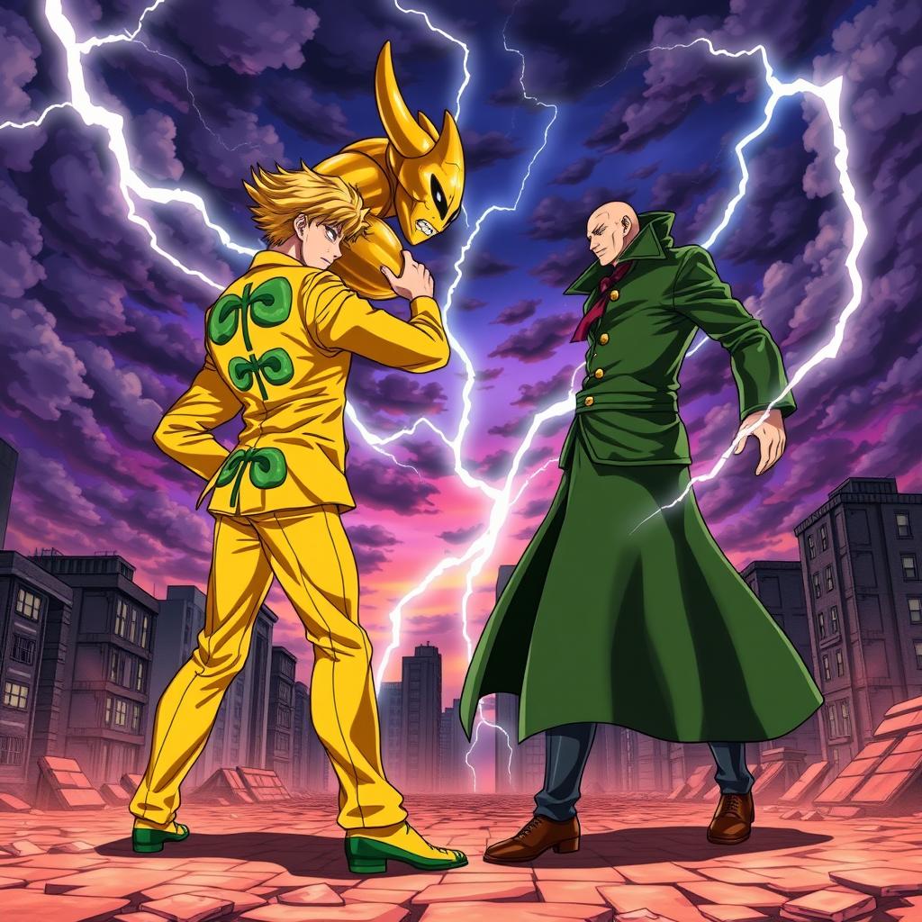 Epic Showdown: Giorno Giovanna vs. DIO Brando