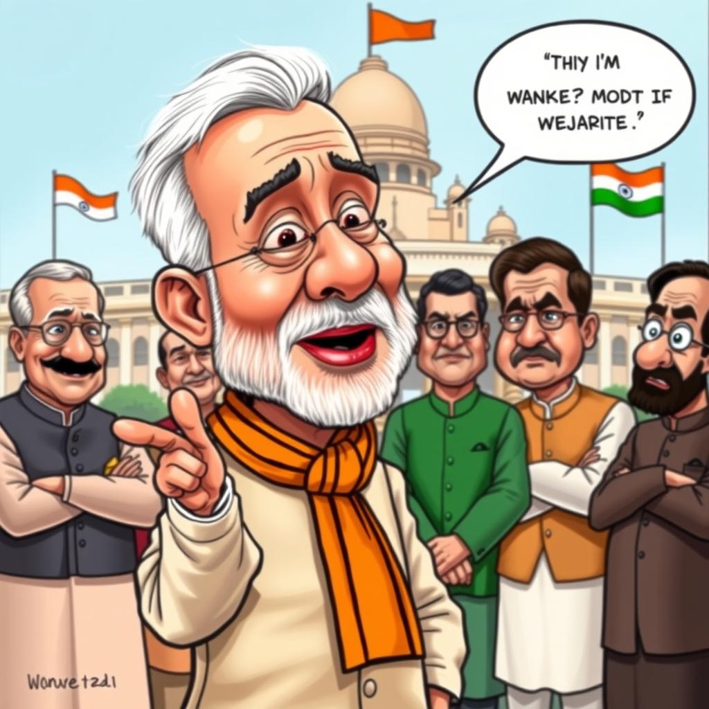 A Humorous Take on Politics: Modis Playful Debate