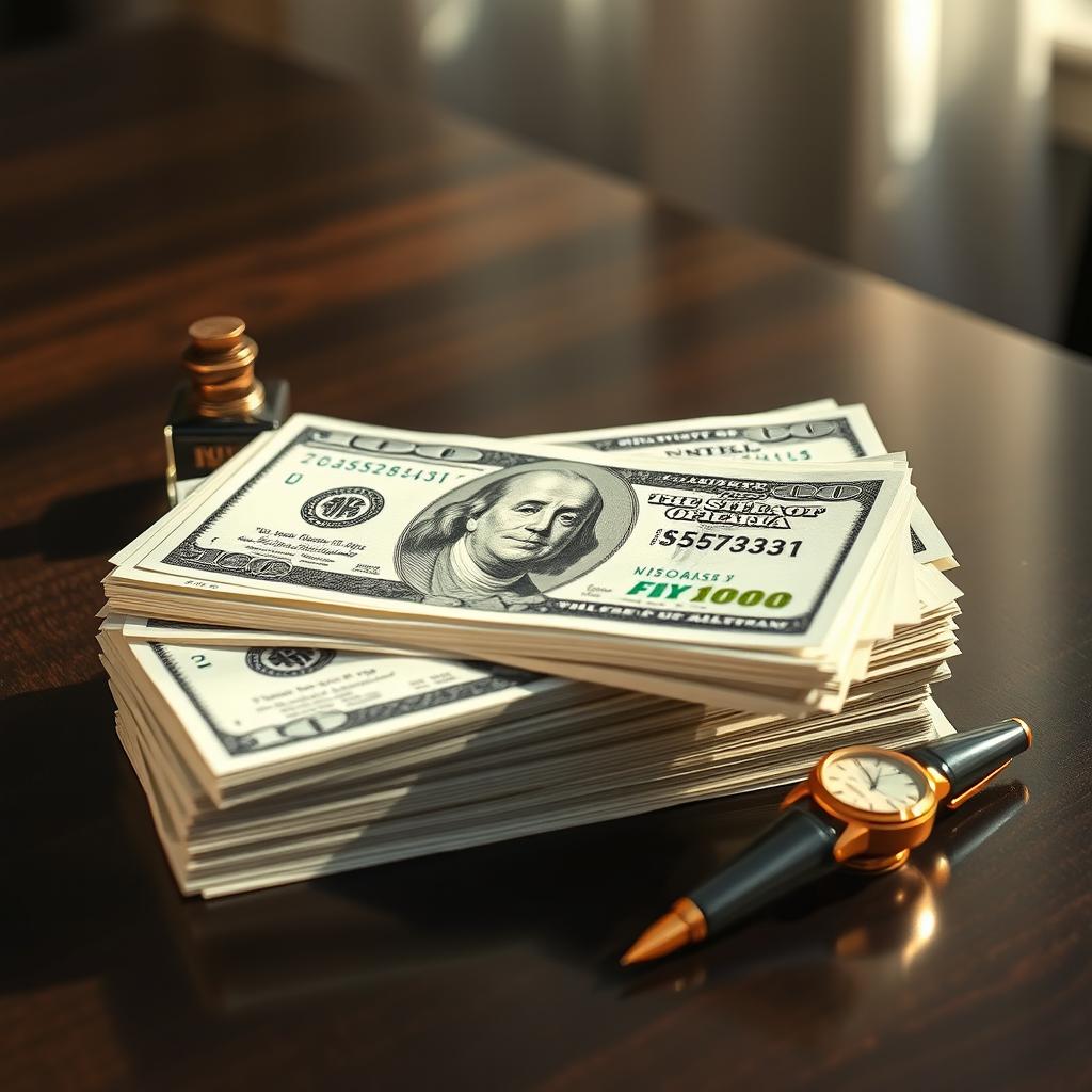 Aesthetic Stack of $575,333: Money Elegance