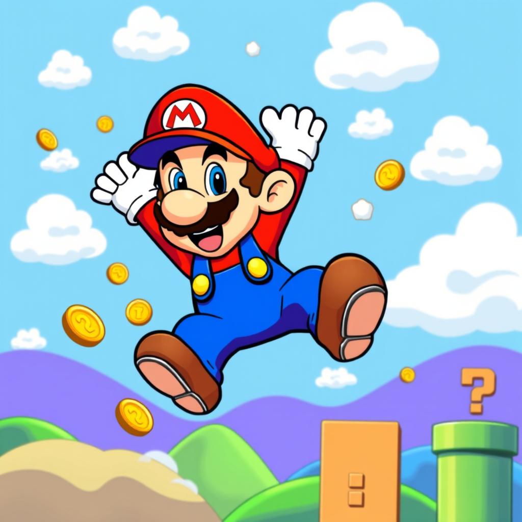 Vibrant Super Mario Vector Art