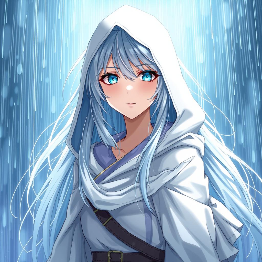 Enchanting Light Novel Cover: Silver-Haired Sorceress