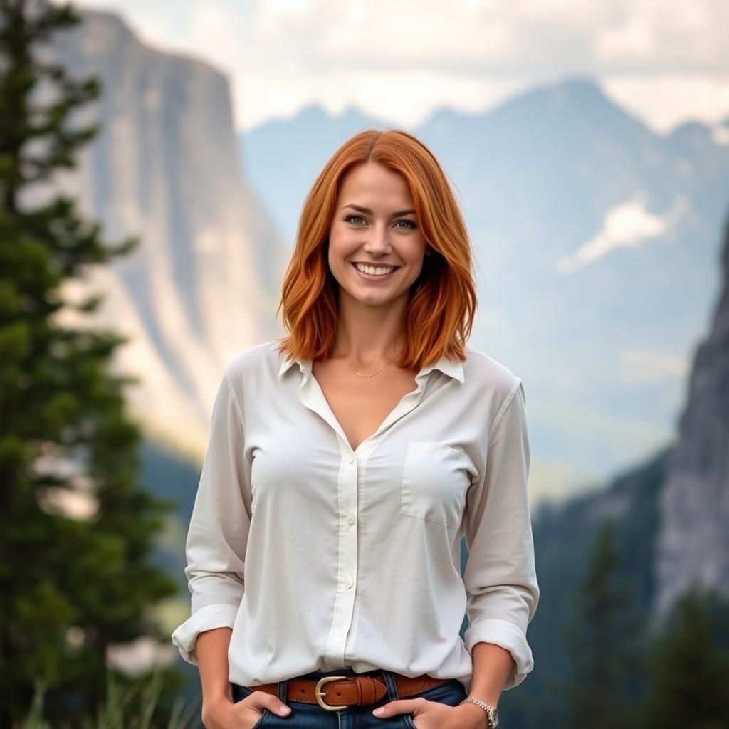 Elegant American Beauty: 35-Year-Old Redhead