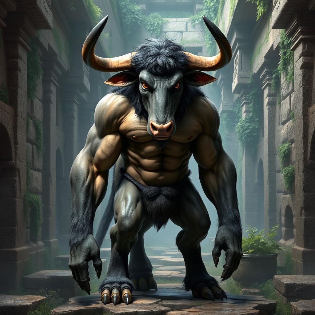 Unleash the Legend: Realistic Minotaur Art
