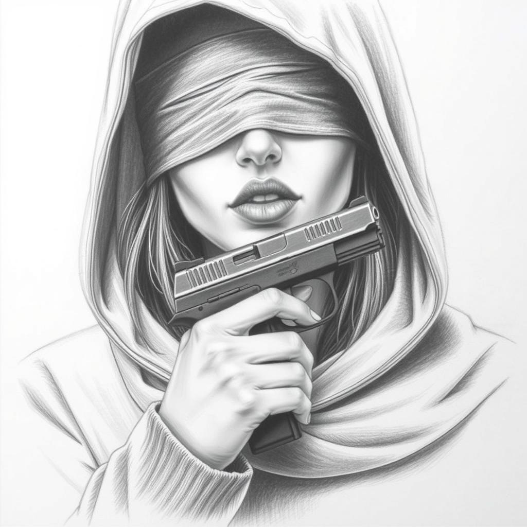Enigmatic Beauty: A Hooded Portrait