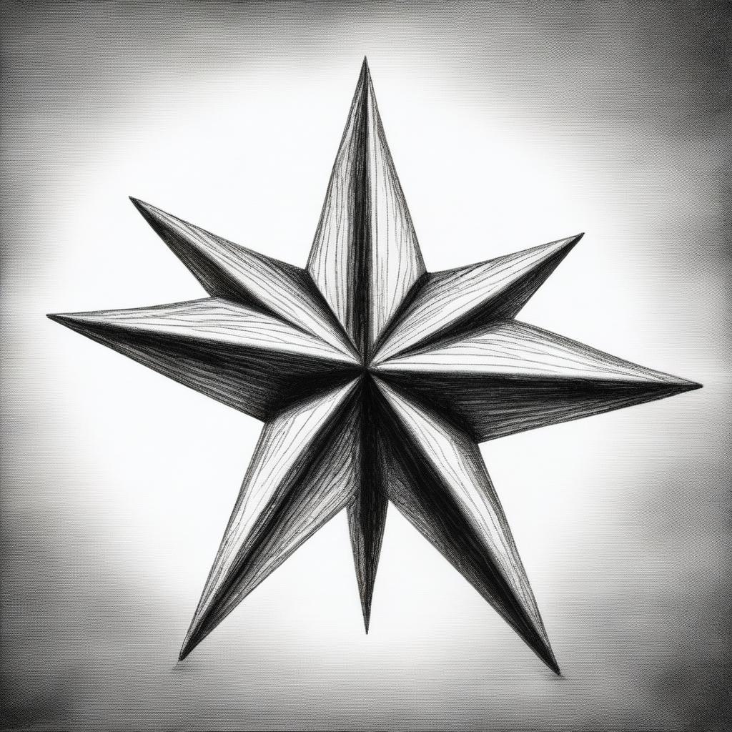 Celestial Masterpiece: A Star in Black and White
