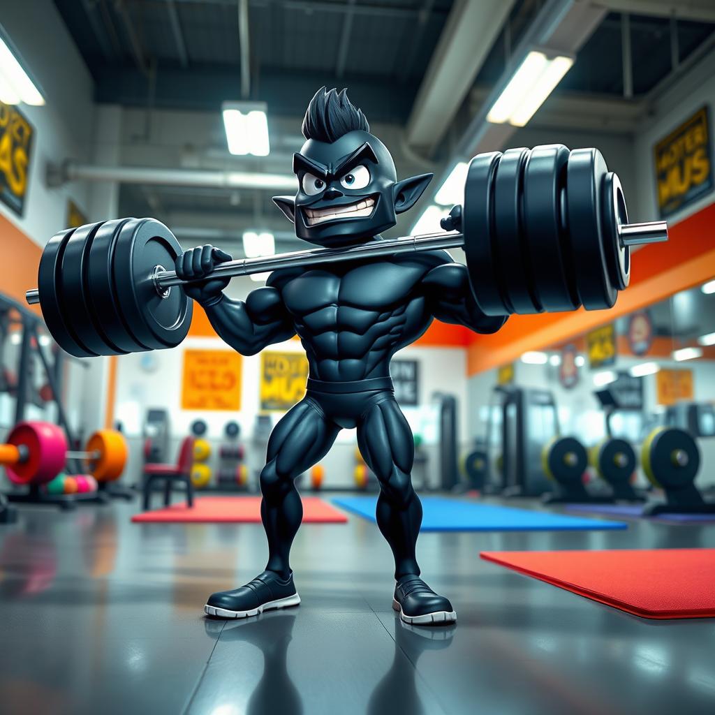 Unleash Your Inner Hero: Cartoon Character Lifting Weights
