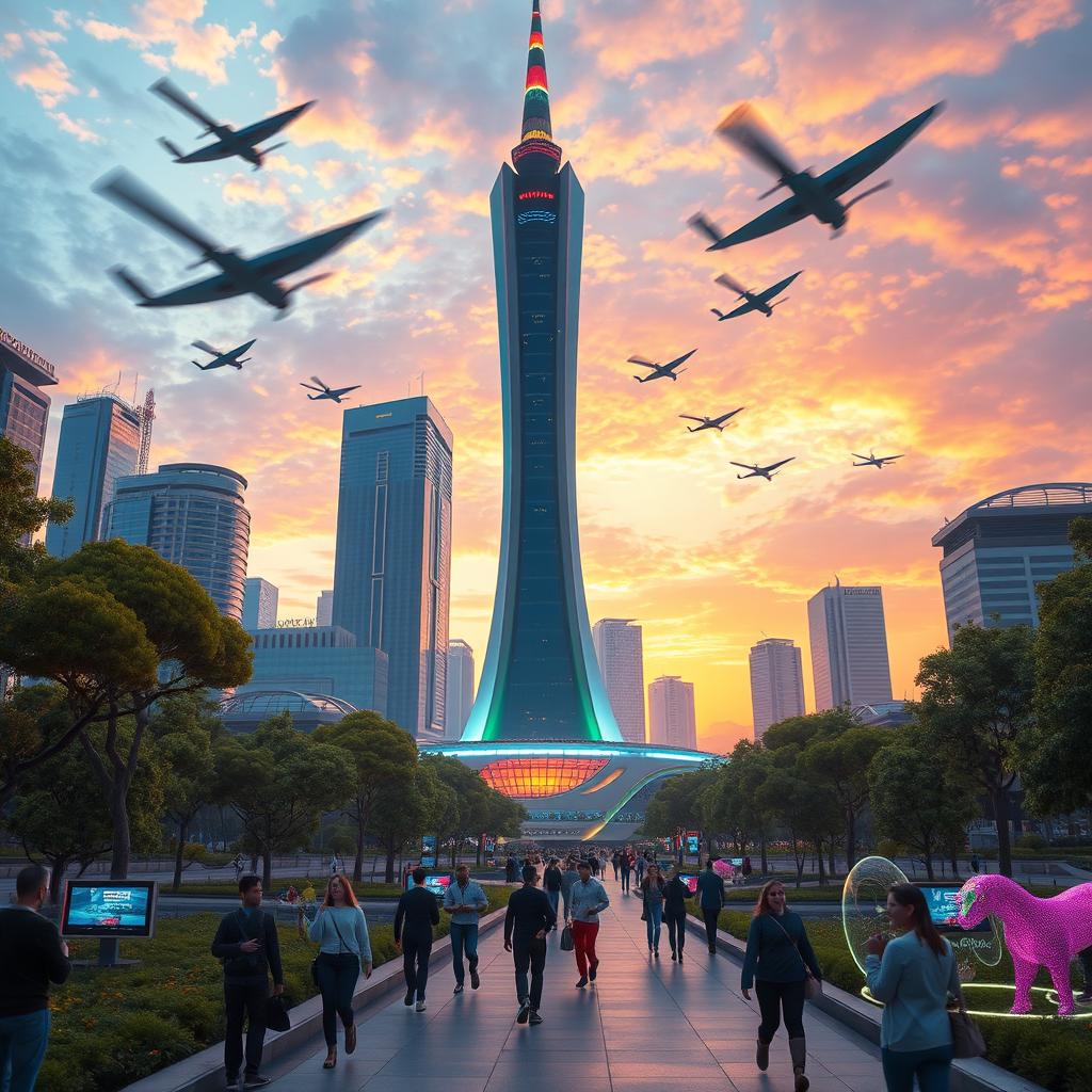 Futuristic Vision of Milad Tower, Tehran