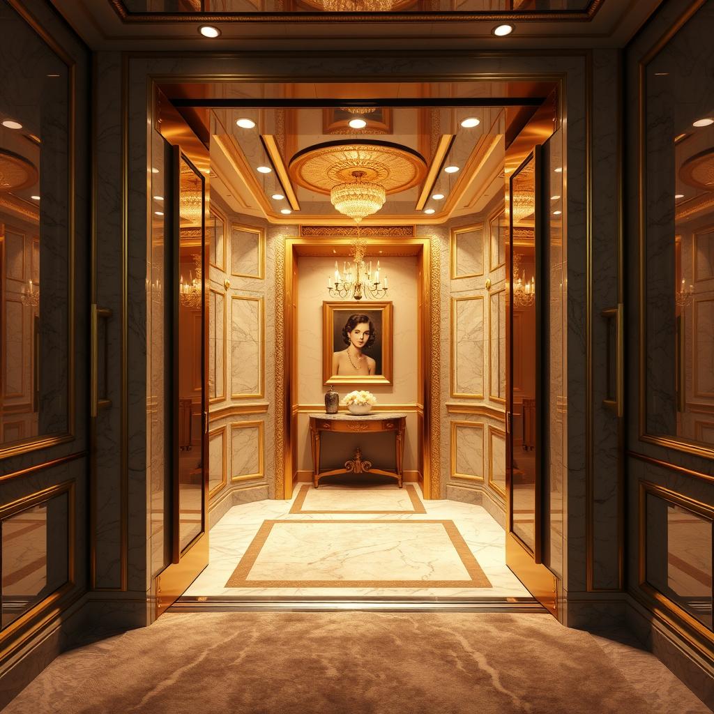 Elevate Your Senses: Opulent Luxury Elevator Interior