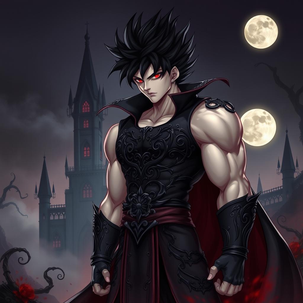 Unleash the Night: Vampire Goku Character Design