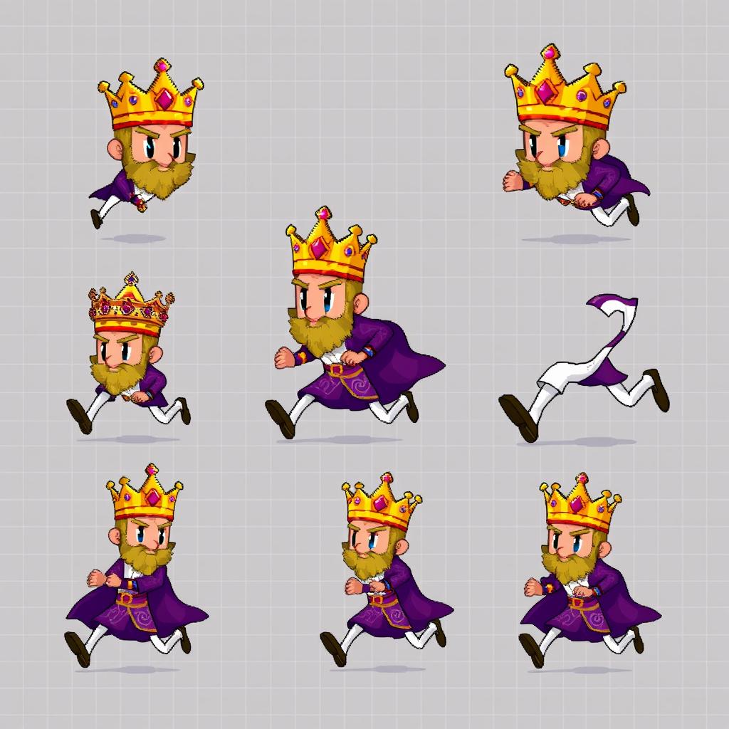 Epic King Running Animation Sprite Sheet