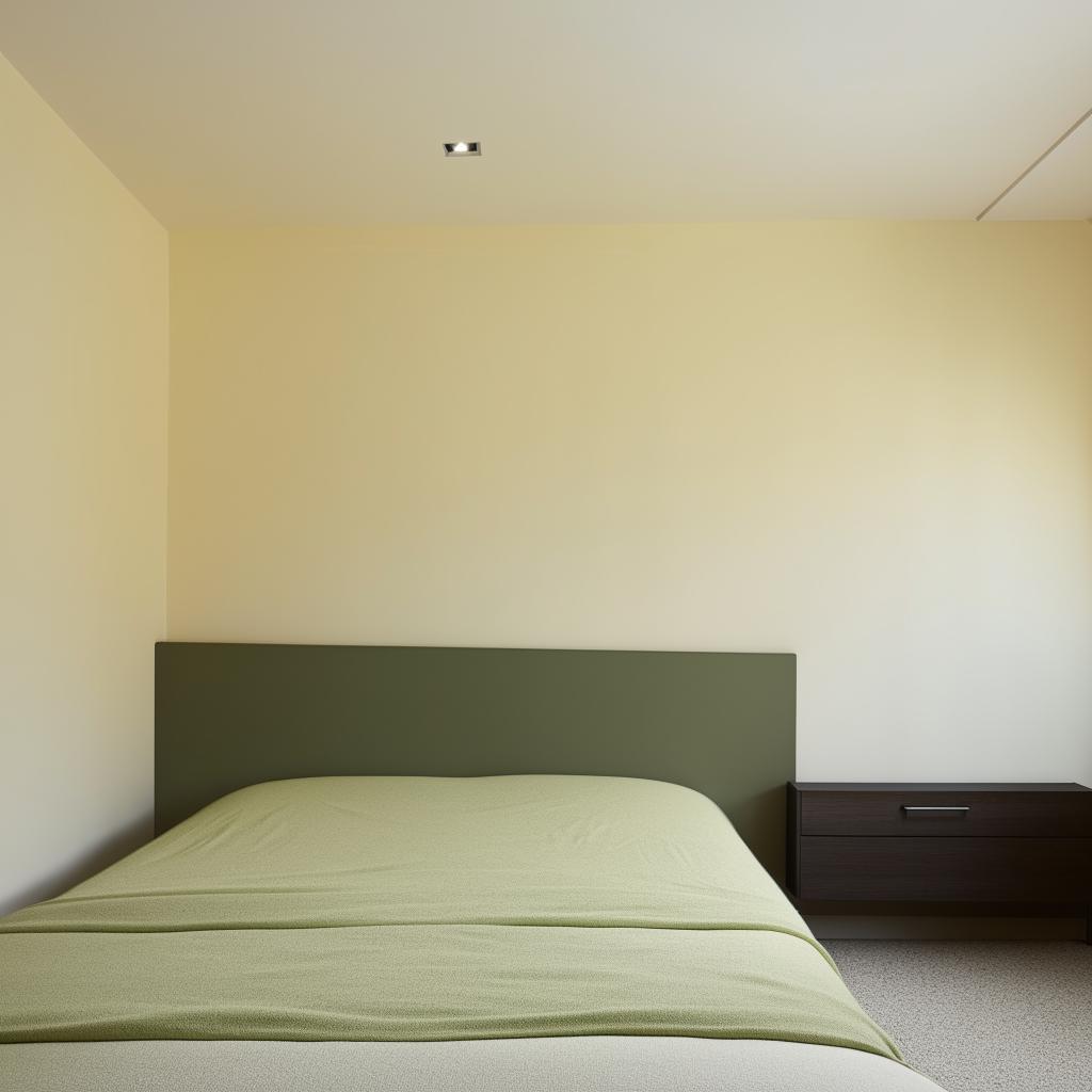 Chic Serenity: Cream and Dark Green Bedroom