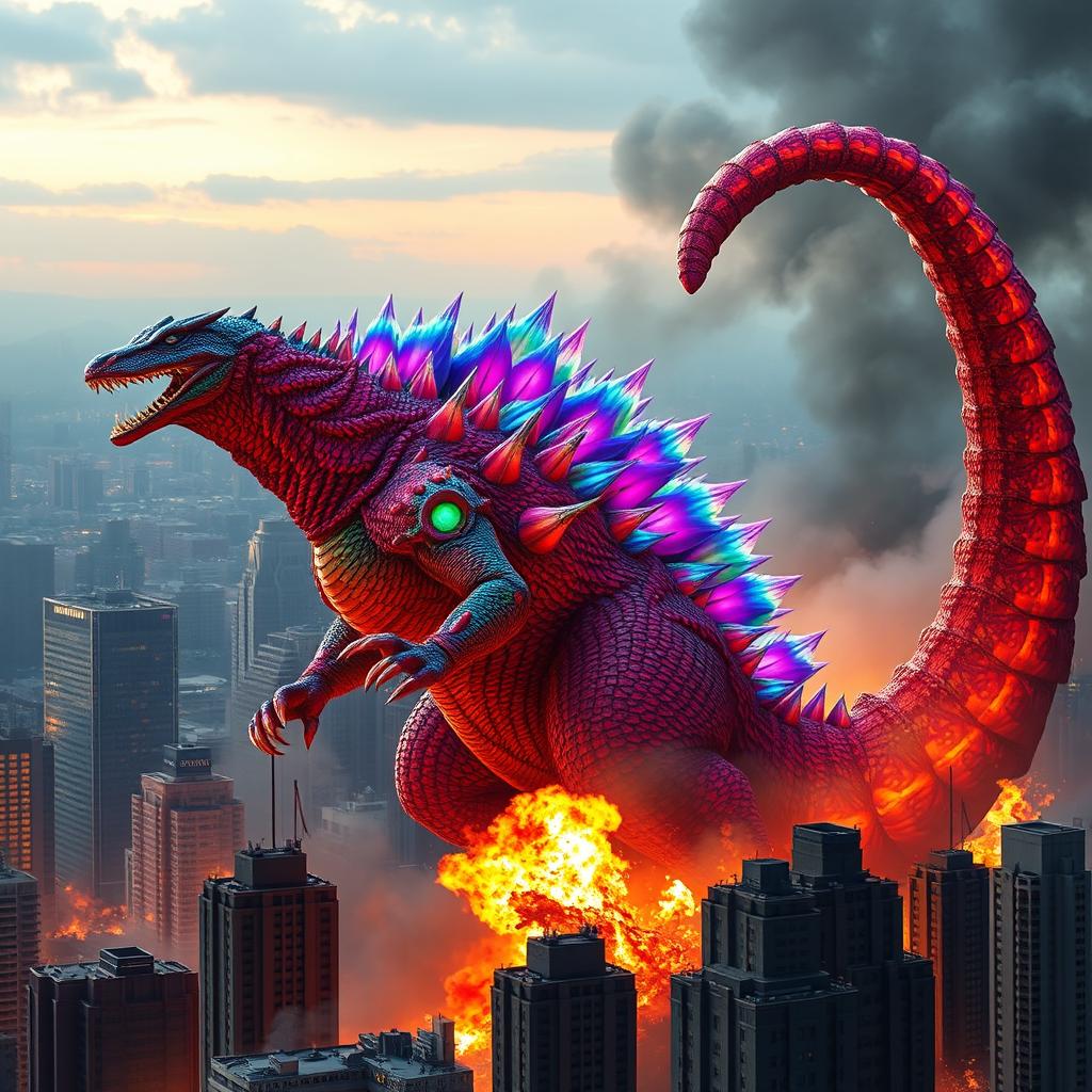 Vibrant Hybrid Godzilla: City Conqueror