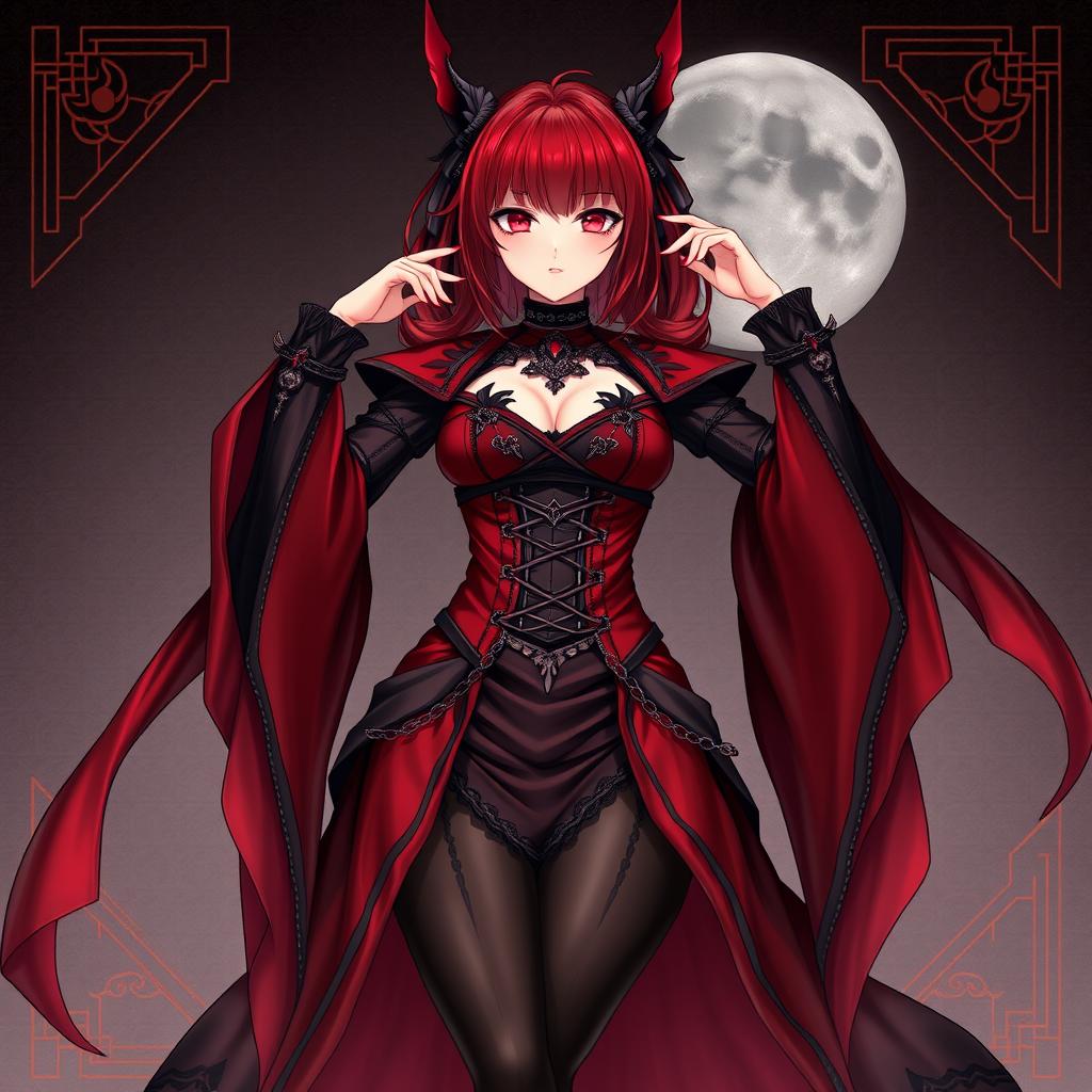 Enchanting Gothic Anime Kitsune Girl