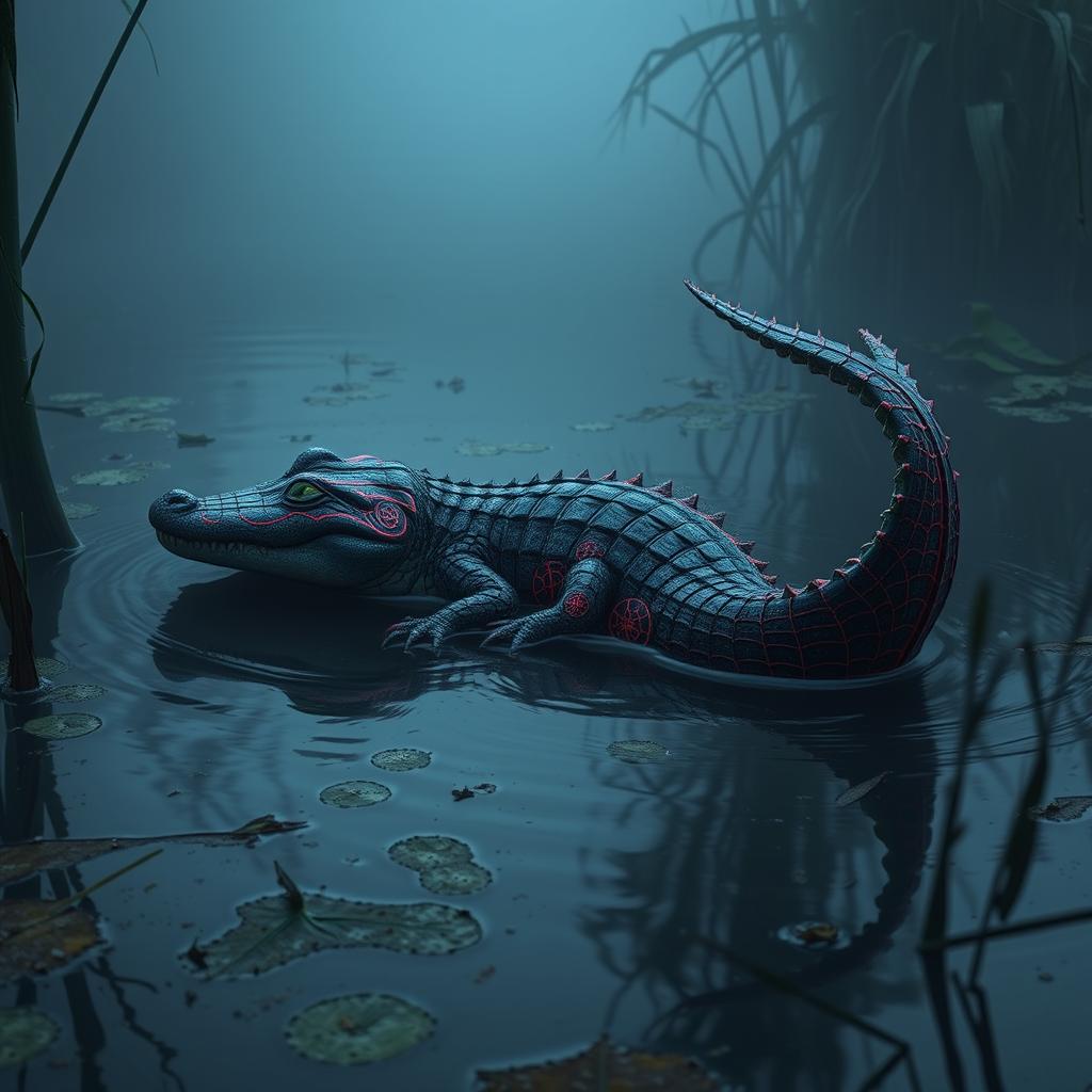 Colorful Hybrid Crocodile: A Marvelous Fusion