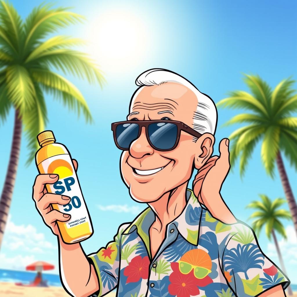 Bidens Beach Day: A Cartoon Adventure