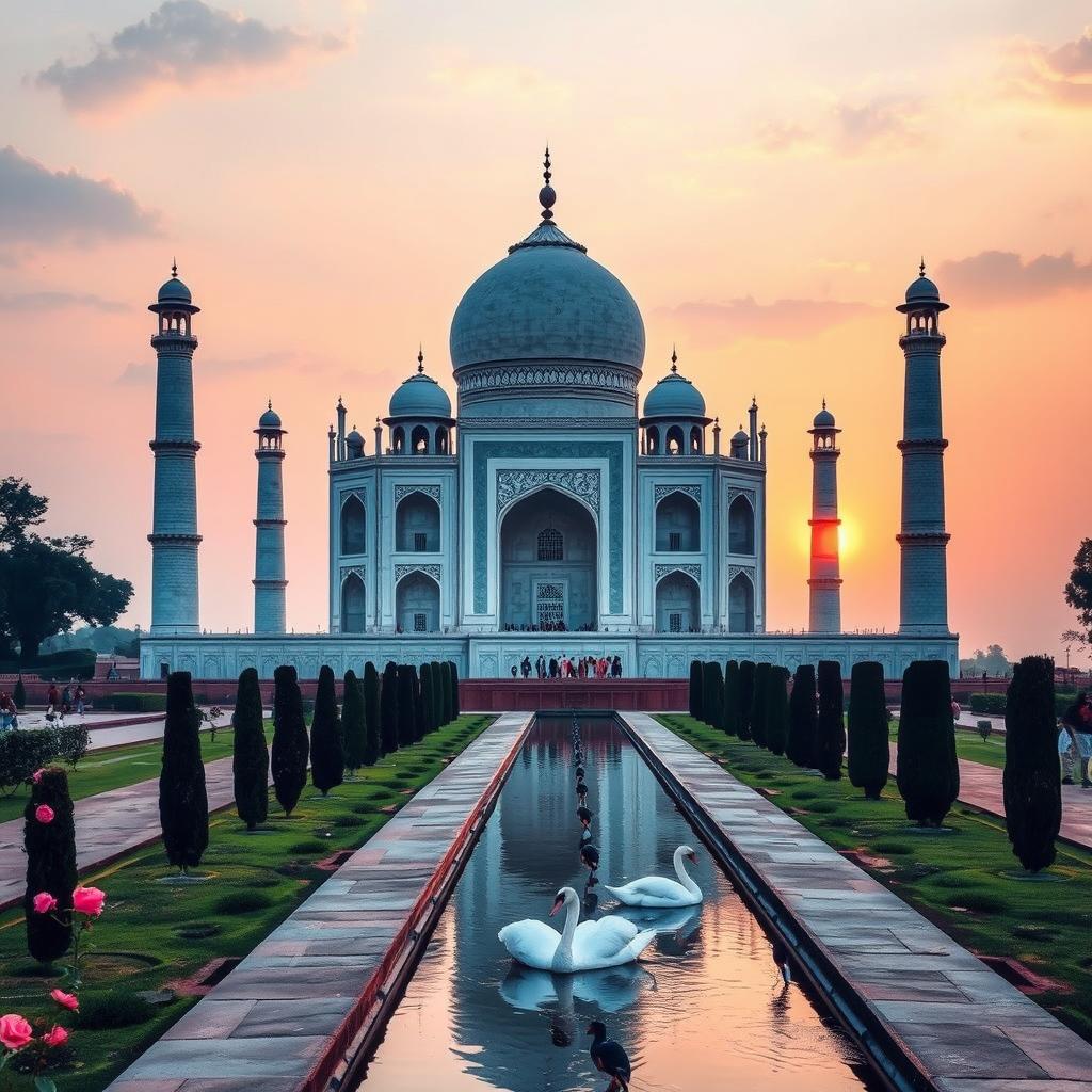 Stunning Taj Mahal at Sunset