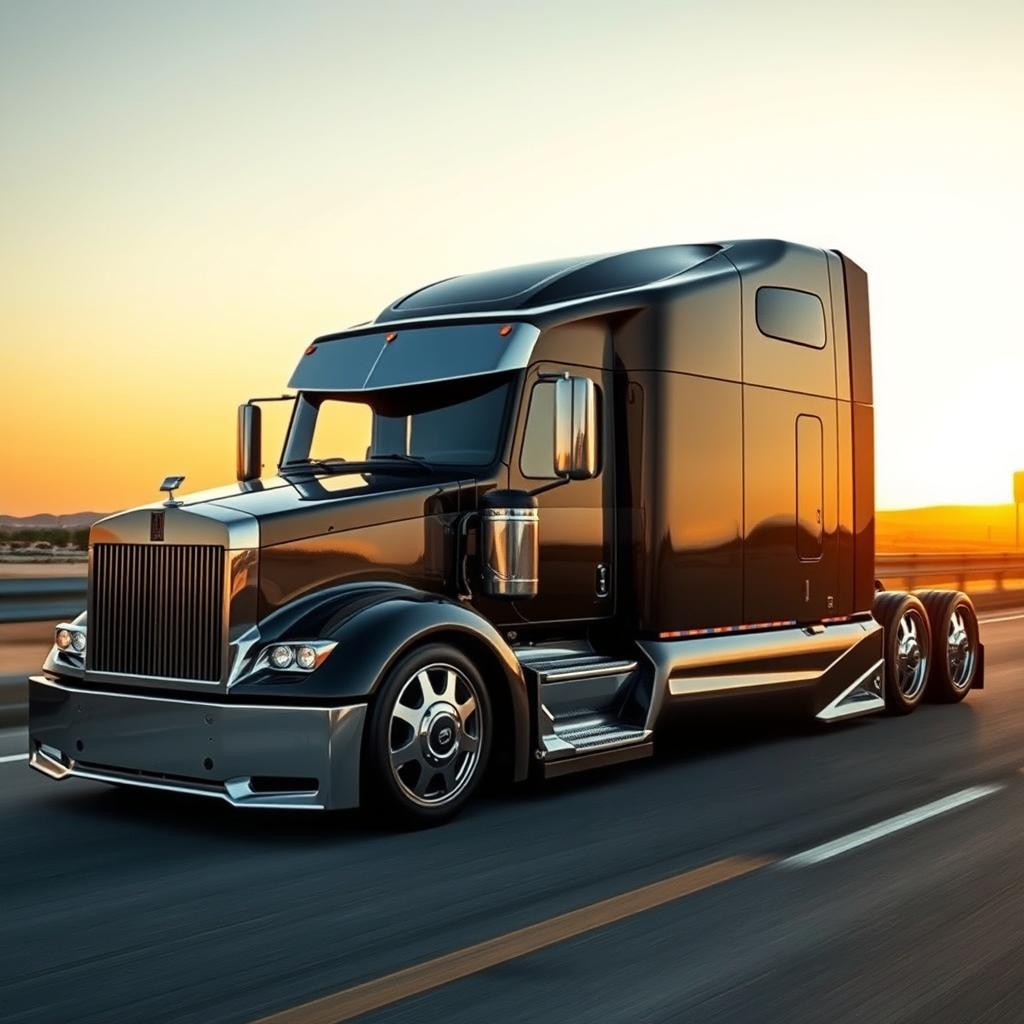 Custom Luxury Semi-Truck with Rolls Royce Rims