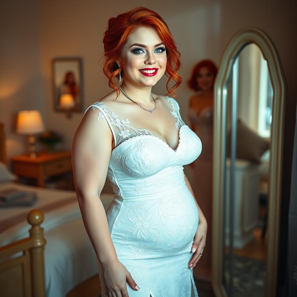Embrace Bold Beauty: Curvy Redhead Charm