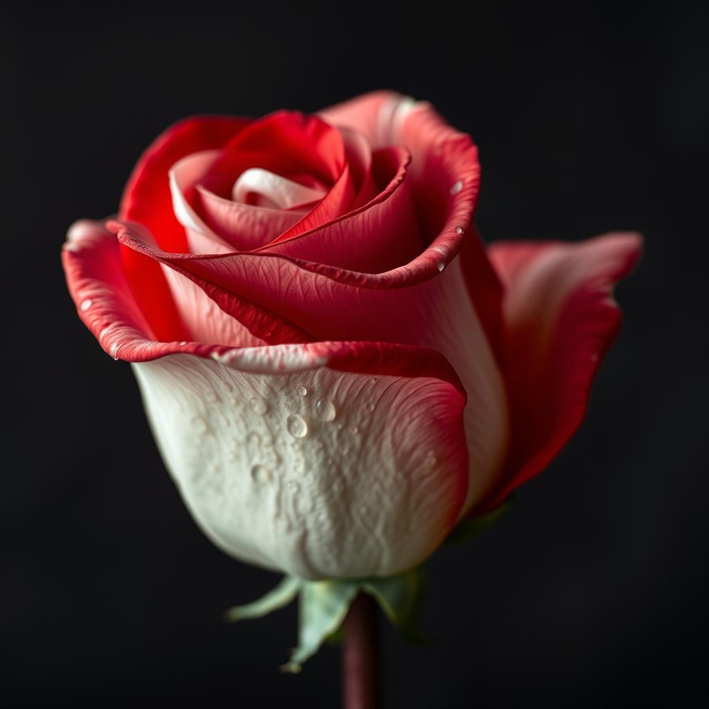 Stunning Close-Up of a Reddish-White Rose