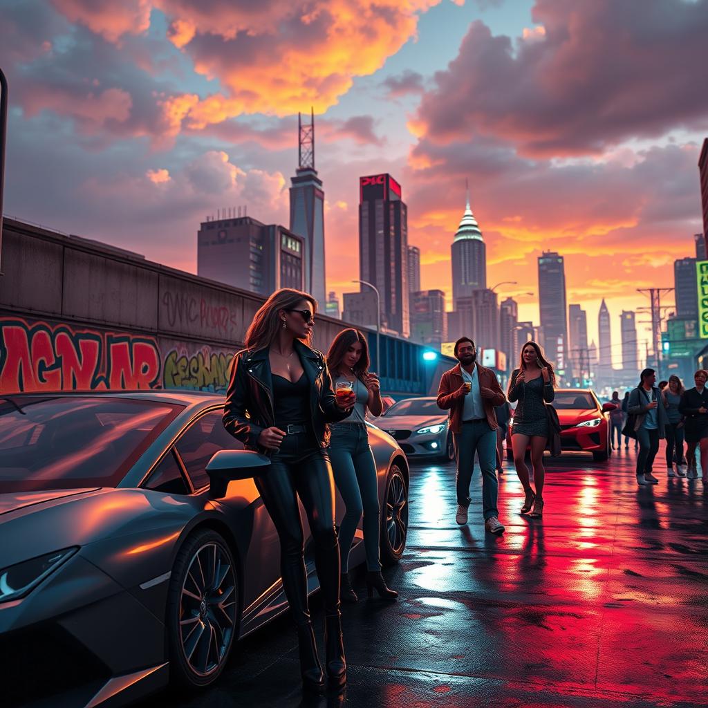 Vibrant Cityscape: Experience the Dynamic Pulse of GTA-Inspired Fiction