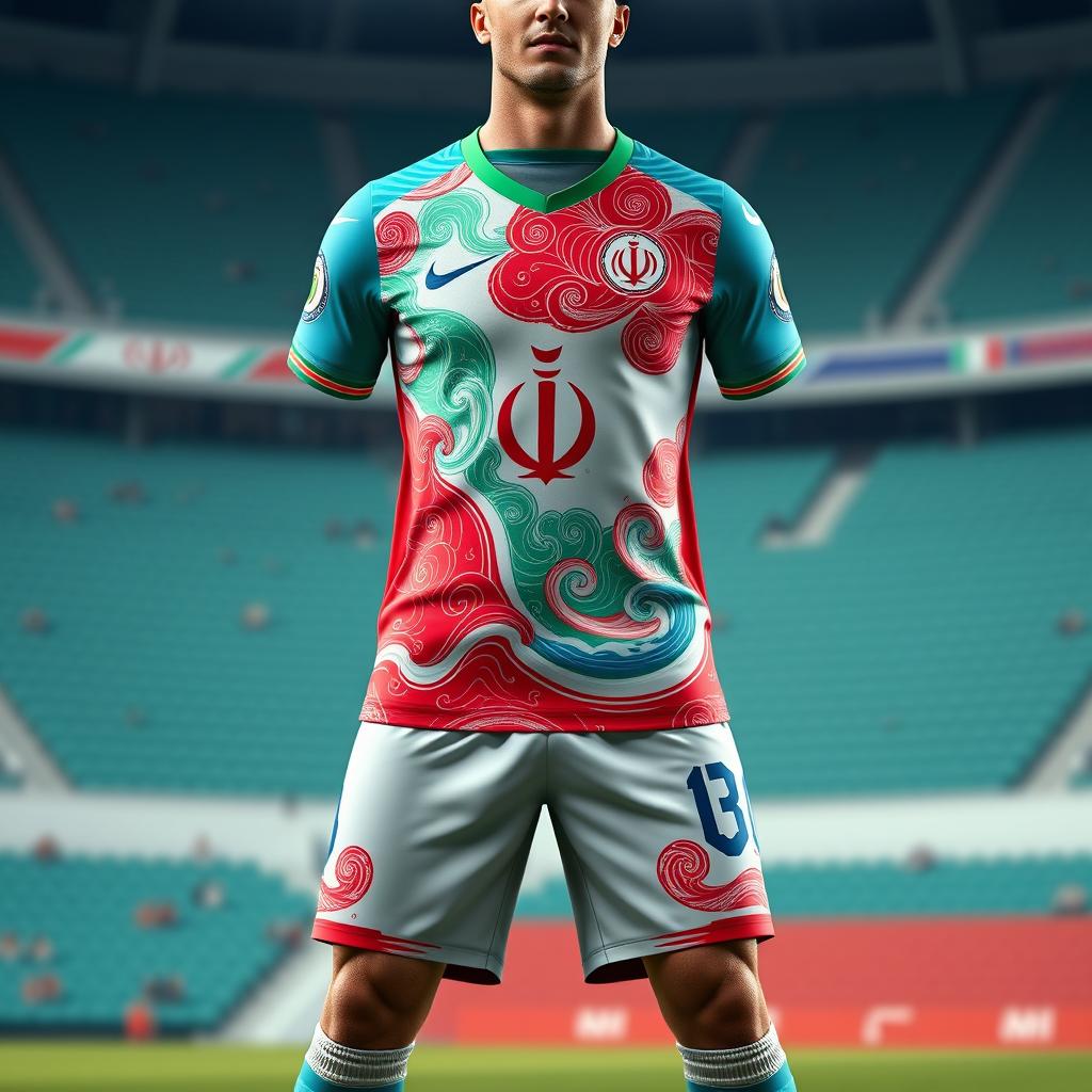 Iran National Team Football Kit: Persian Gulf Inspired