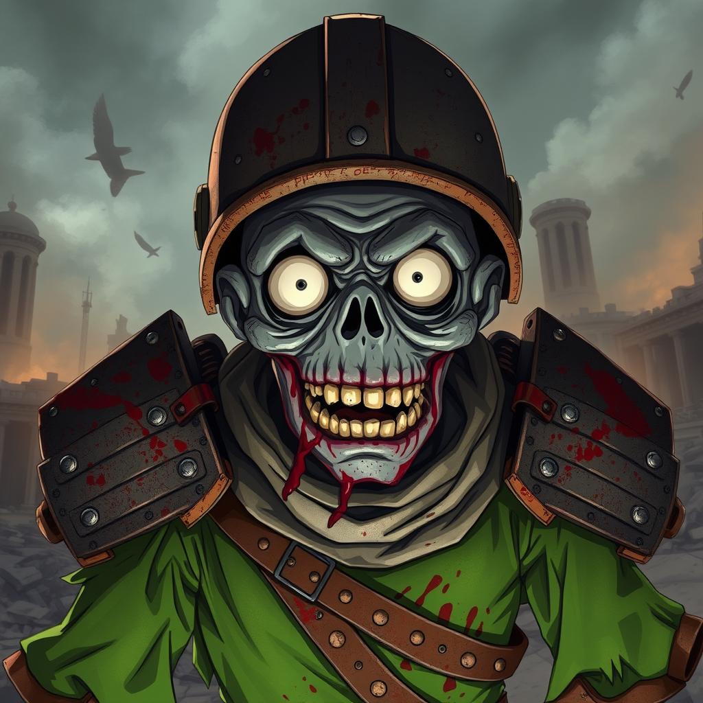 Comical Cannibal: Anime Zombie in Makeshift Armor