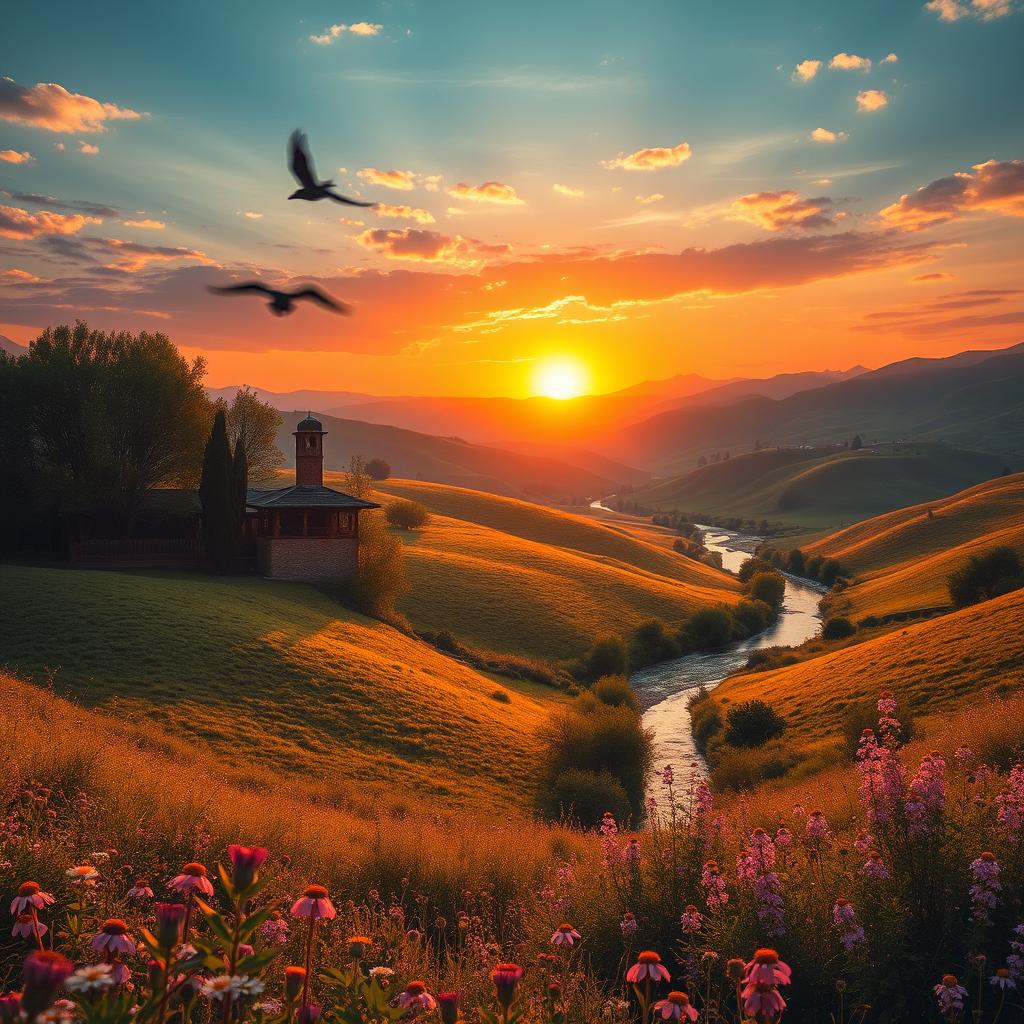 Discover the Beauty of Iran: A Vibrant Sunset