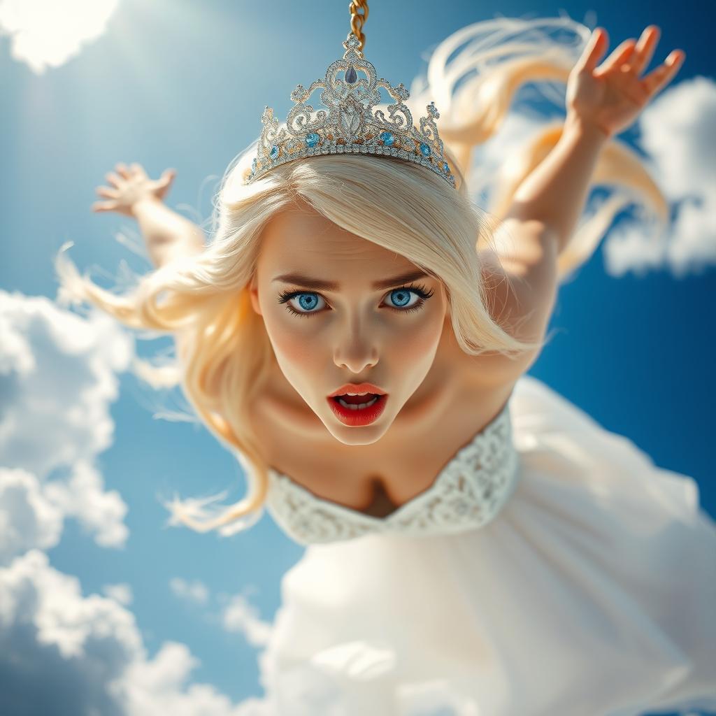 Stunning Blonde Princess: A Celestial Descent