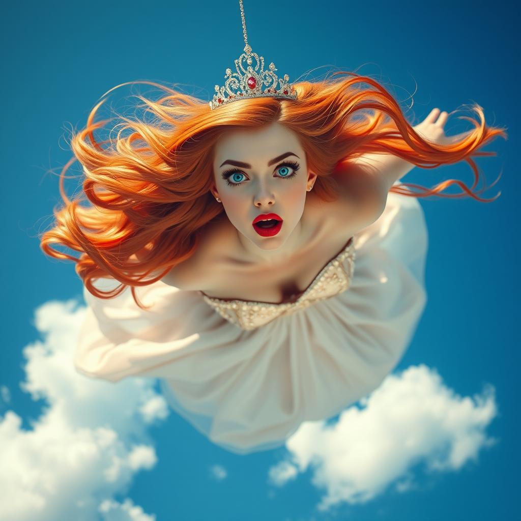 Enchanting Redhead Princess in Freefall