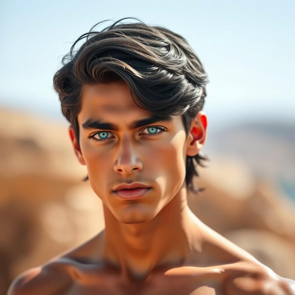 Meet the Modern Muse: A Young Man with Stunning Dark Hair