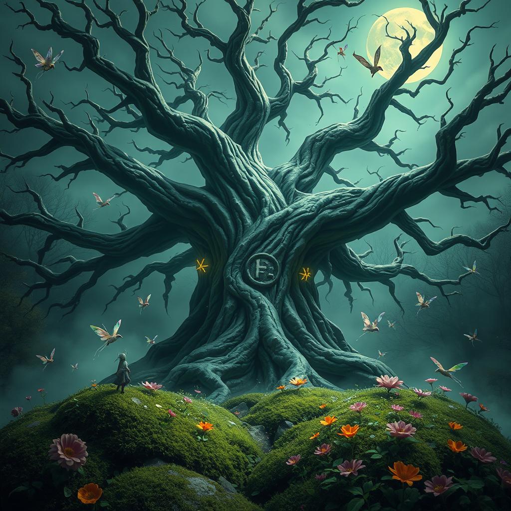 The Enchanted Colossal Tree - A Fantasy Realm Awaits