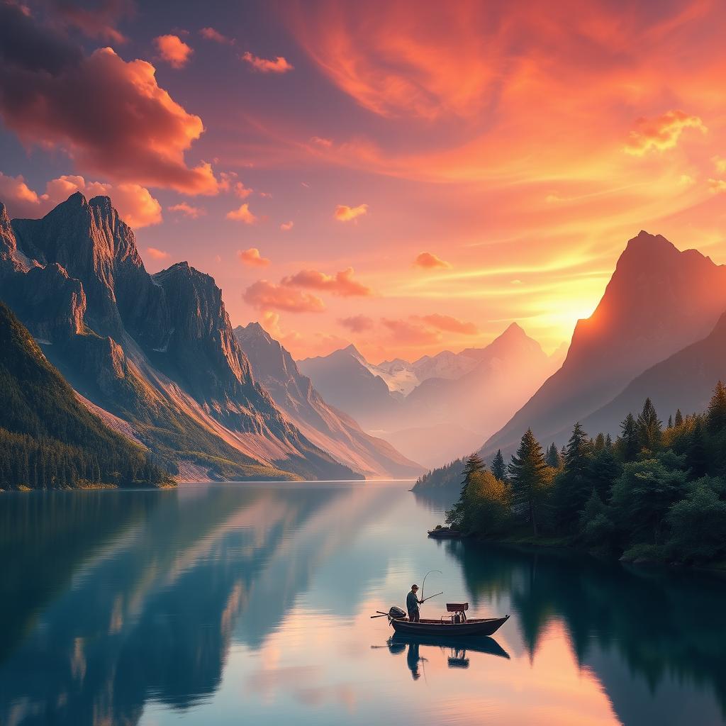 Explore a Stunning Fantasy Landscape at Sunset