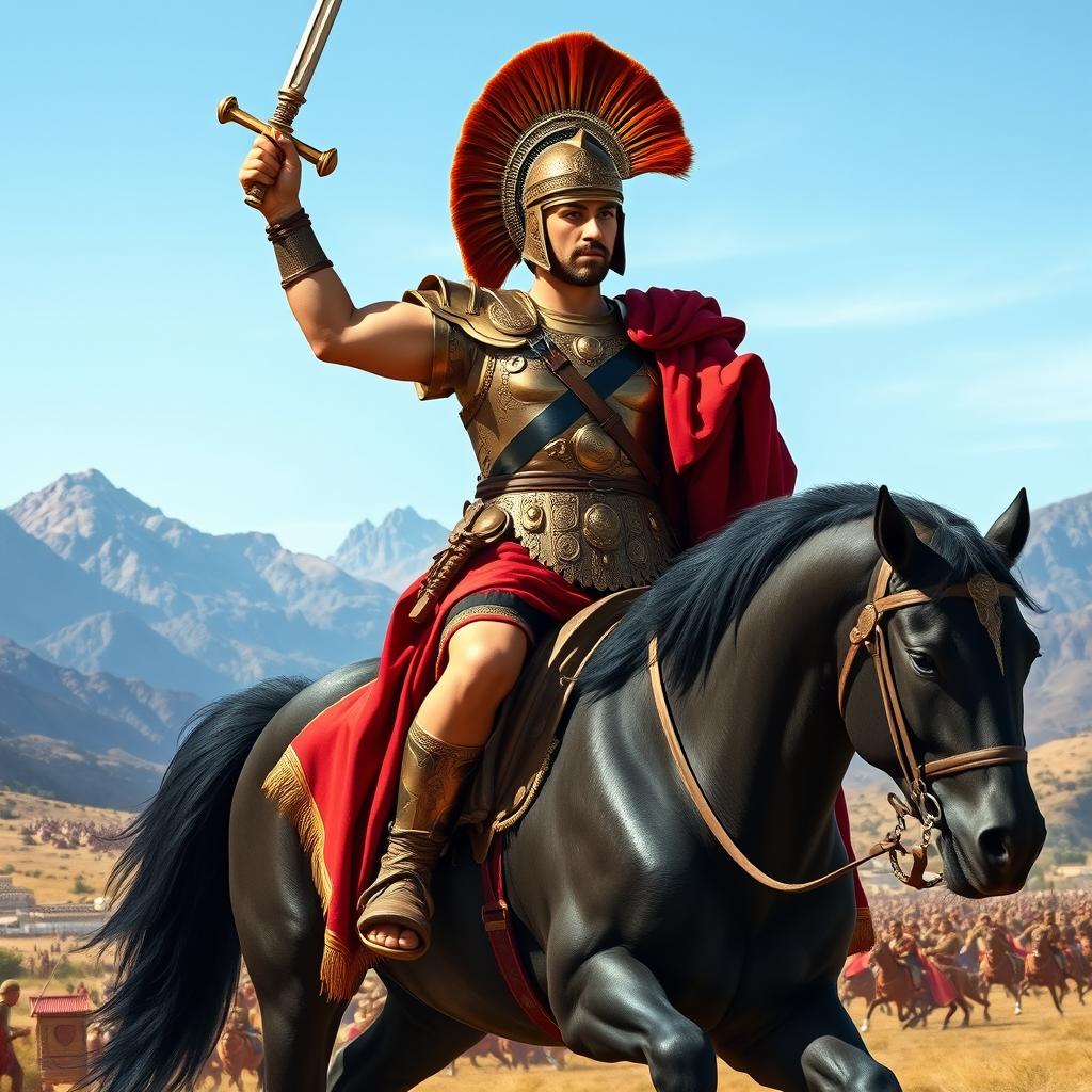 Majestic Alexander the Great in Macedonian Armor