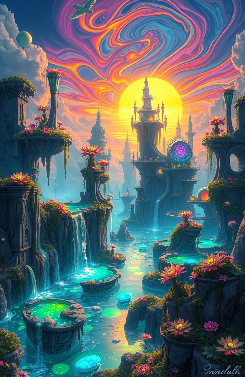 Explore a Colorful Futuristic Paradise