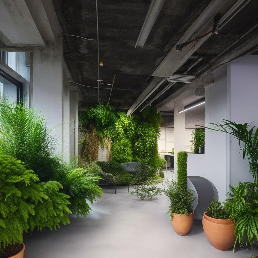 Eco-Brutalist Office: Nature Meets Design