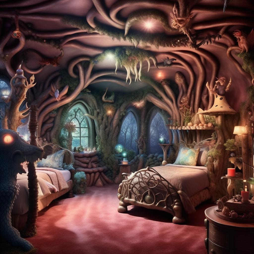 Enchant Your Space: Whimsical Fantasy-Themed Bedroom