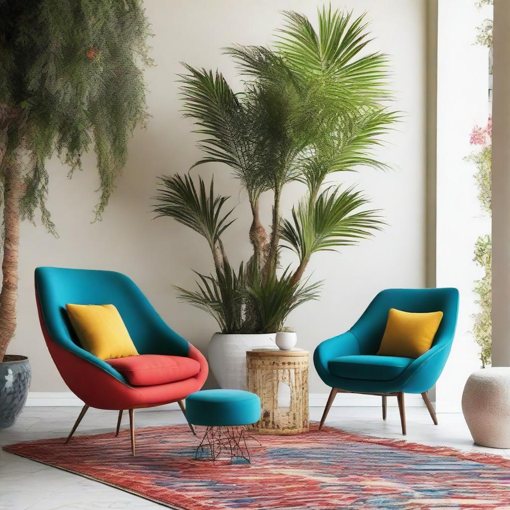 Vibrant Modern Arabic Chairs: A Stylish Oasis