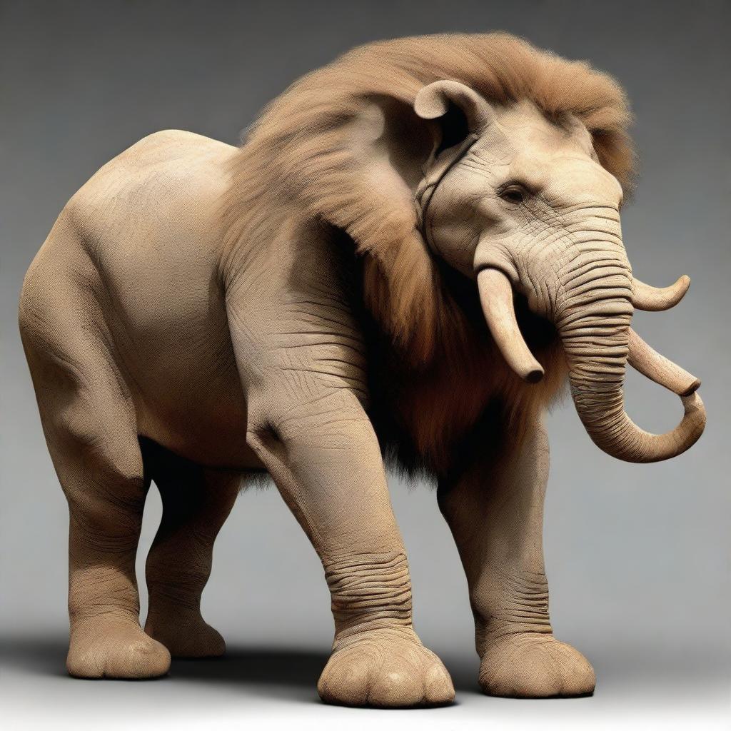 Lion-elephant Hybrid: Majestic Creature